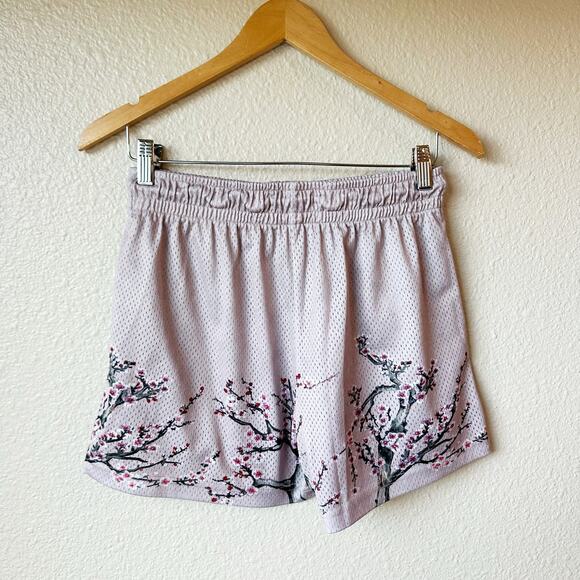 Ryoko Rain Cherry Blossom Purple Athletic Streetwear Shorts Unisex sz S - Picture 2 of 10